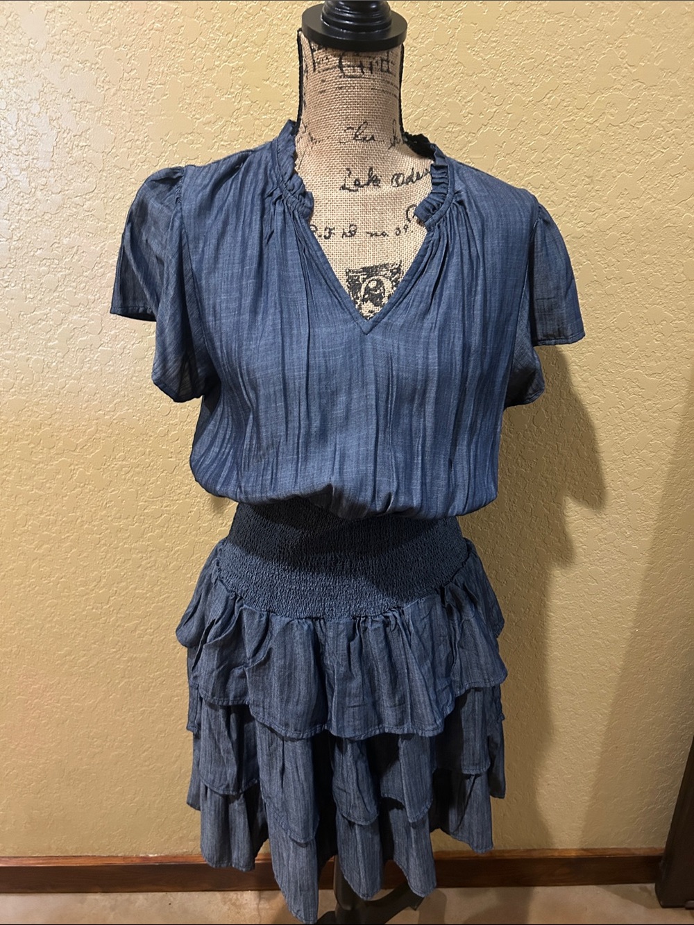 Ariat western/boho denim like, ruffle dress, XL, NWT | offer in description